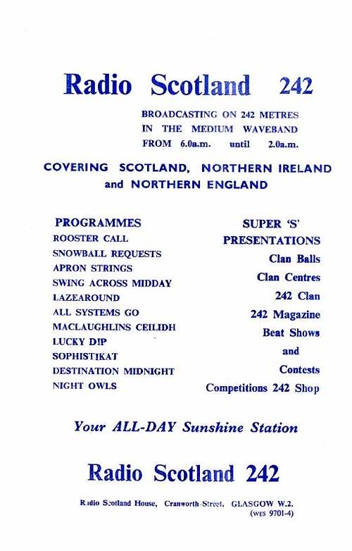 Radio Scotland flyer