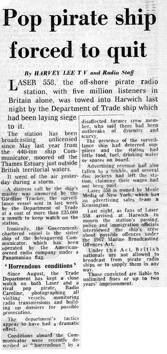 cutting from the Daily Telegraph