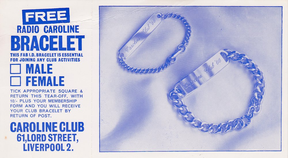 advert for Caroline ID bracelet