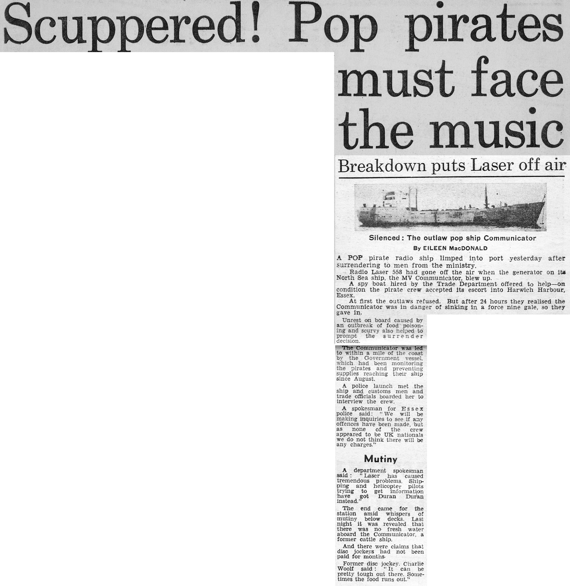 cutting from the Daily Express