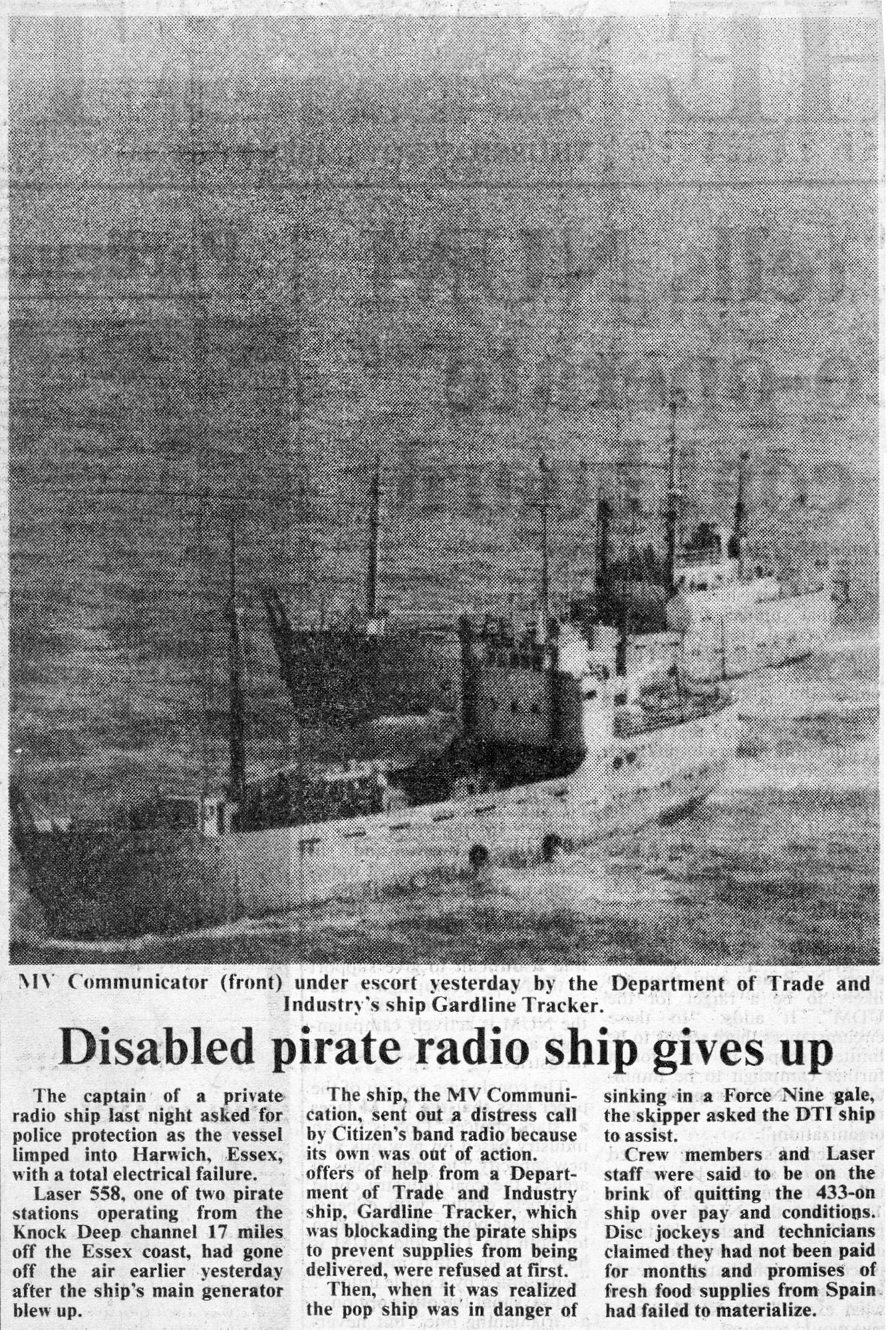 cutting from The Times