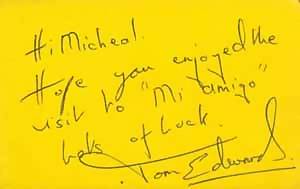 Tom Edwards's autograph