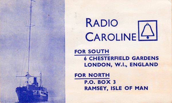 Radio Caroline QSL card