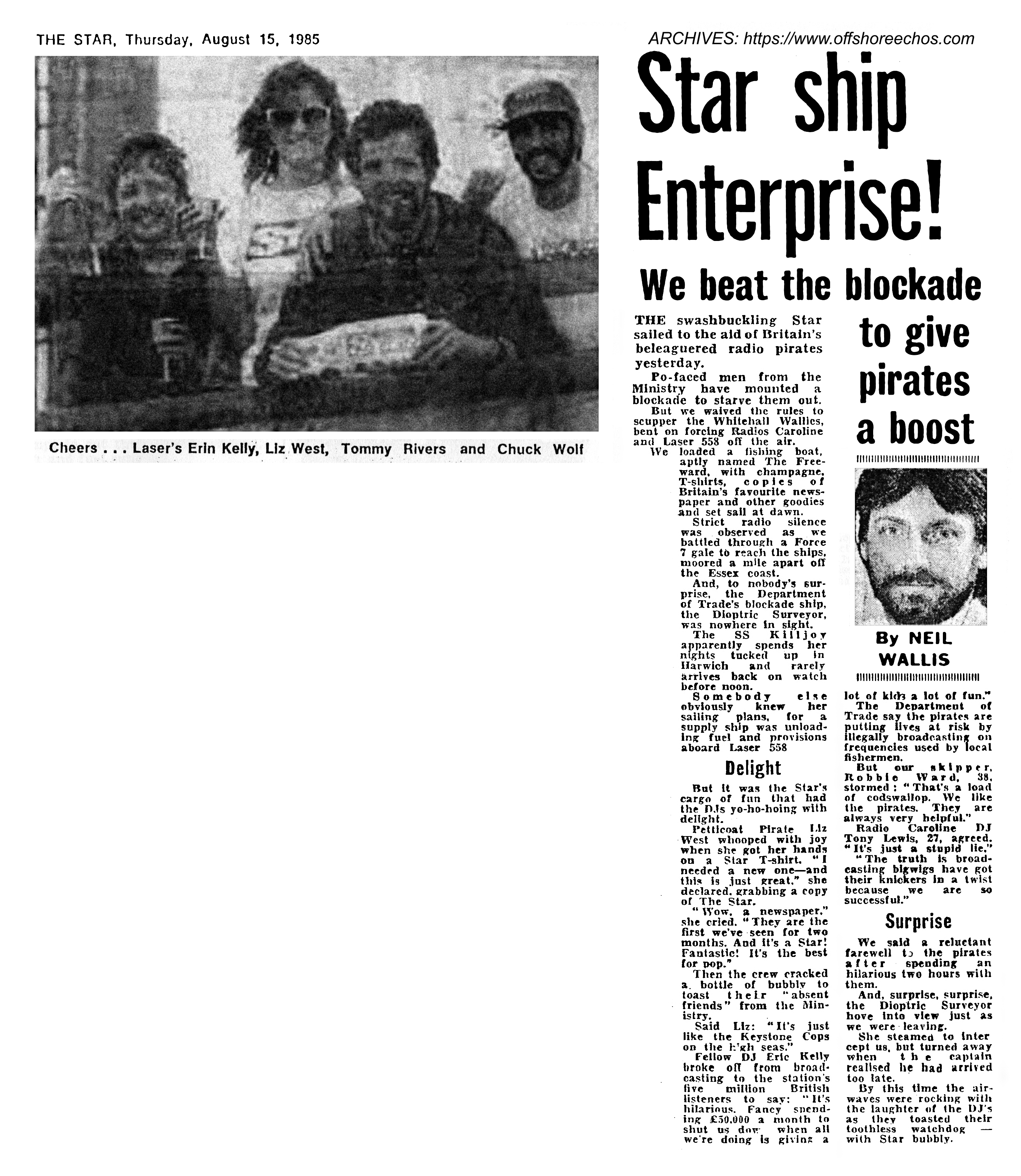 cutting from the Daily Star