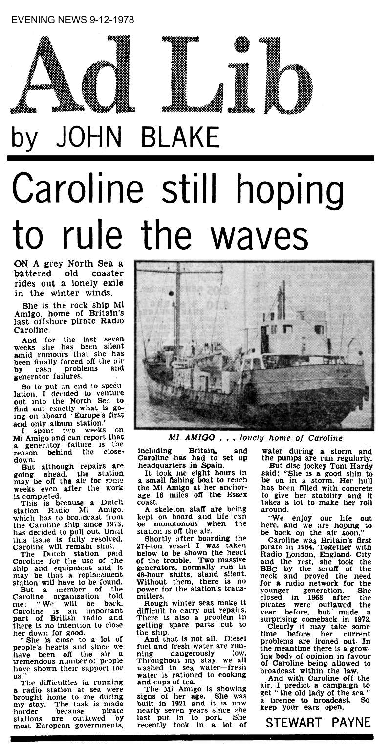 Evening News 11 December 1978