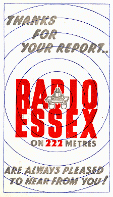 Radio Essex QSL card