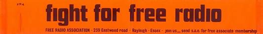 Free Radio Association sticker
