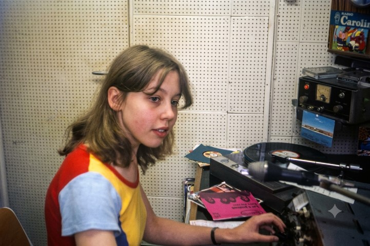 Barbara Johnson in the studio