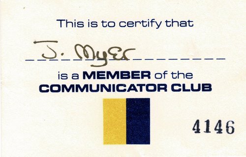 Communicator Club Card