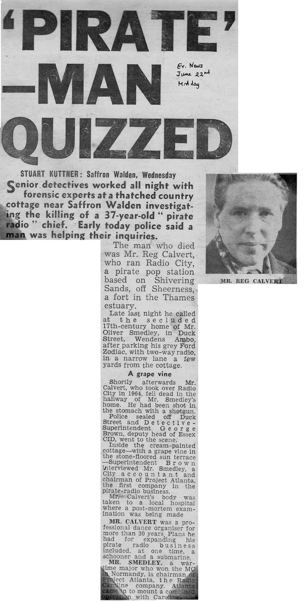 Evening News cutting