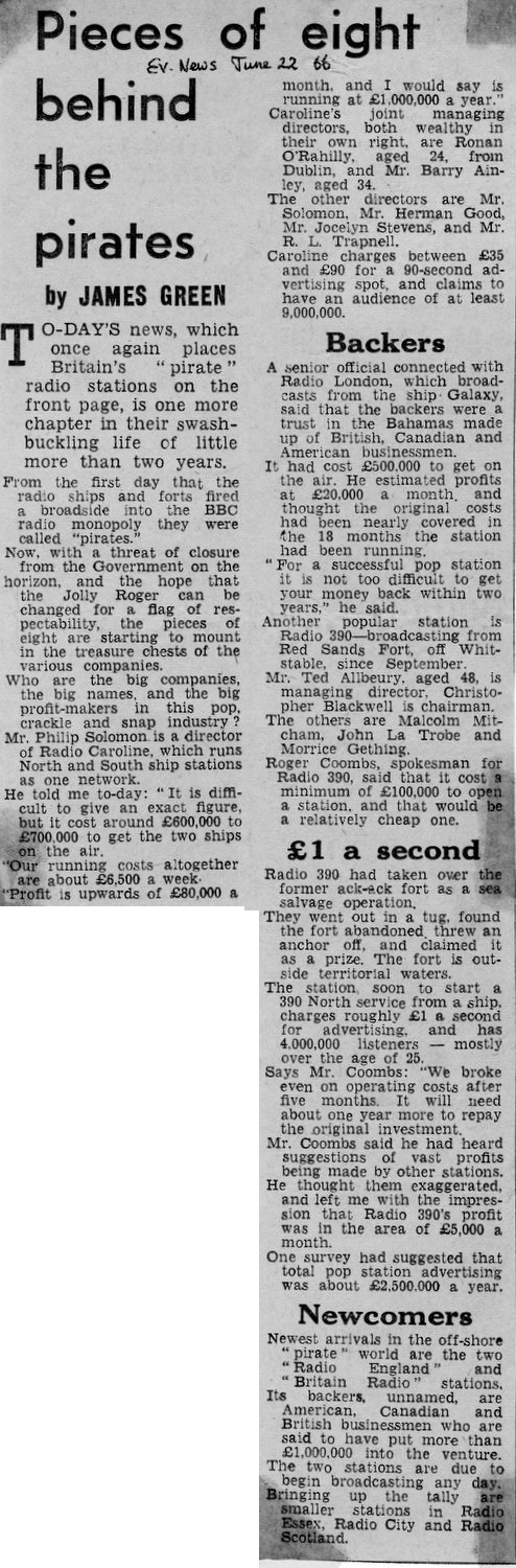 Evening News cutting