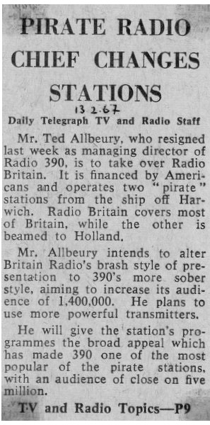Daily Telegraph cutting