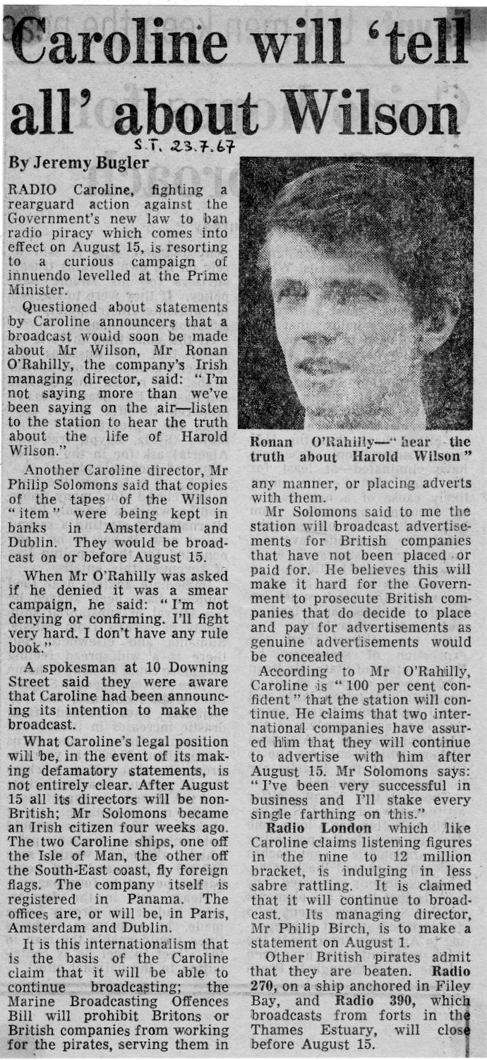 Sunday Times cutting