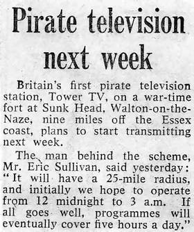 Pirate television next week