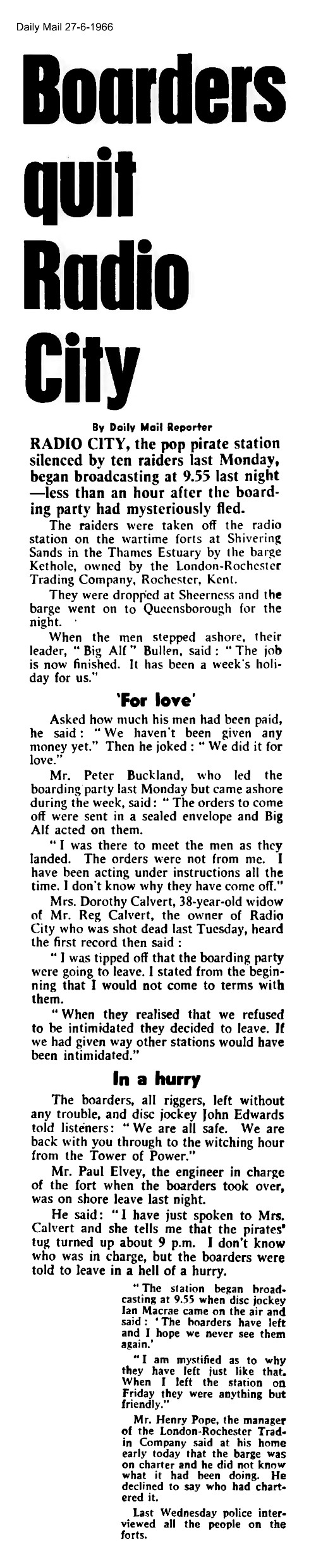 Daily Mail cutting