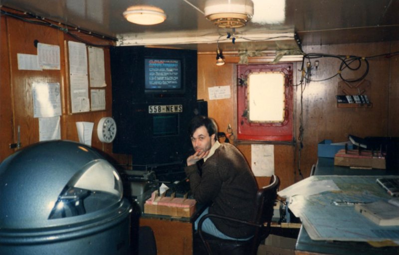 Peter Philips in the Caroline newsroom