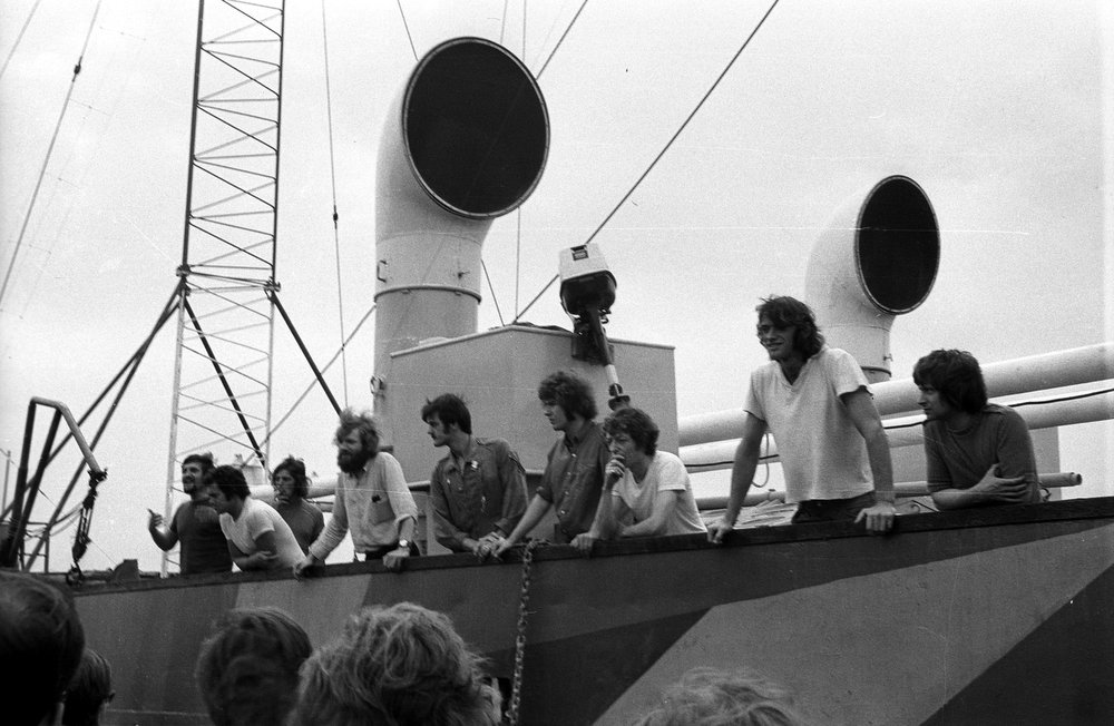 RNI DJs and crew, 1971